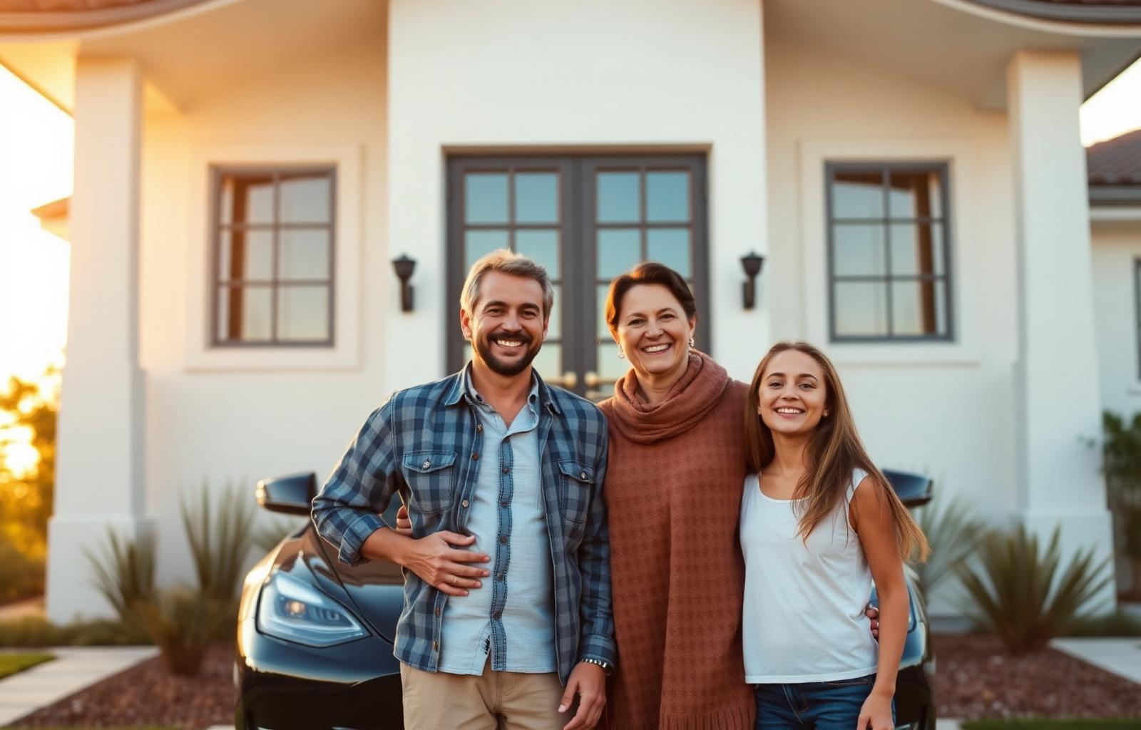 Happy SOLITO family in front of their California home